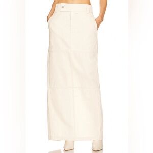 Helsa Long Skirt in Ecru size XS